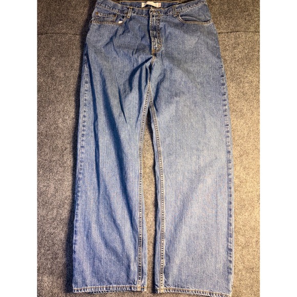 Levi's 569 Straight Jeans Men 38x34 Blue Denim Loose Fit Red Tab Double Stitch - Picture 1 of 10